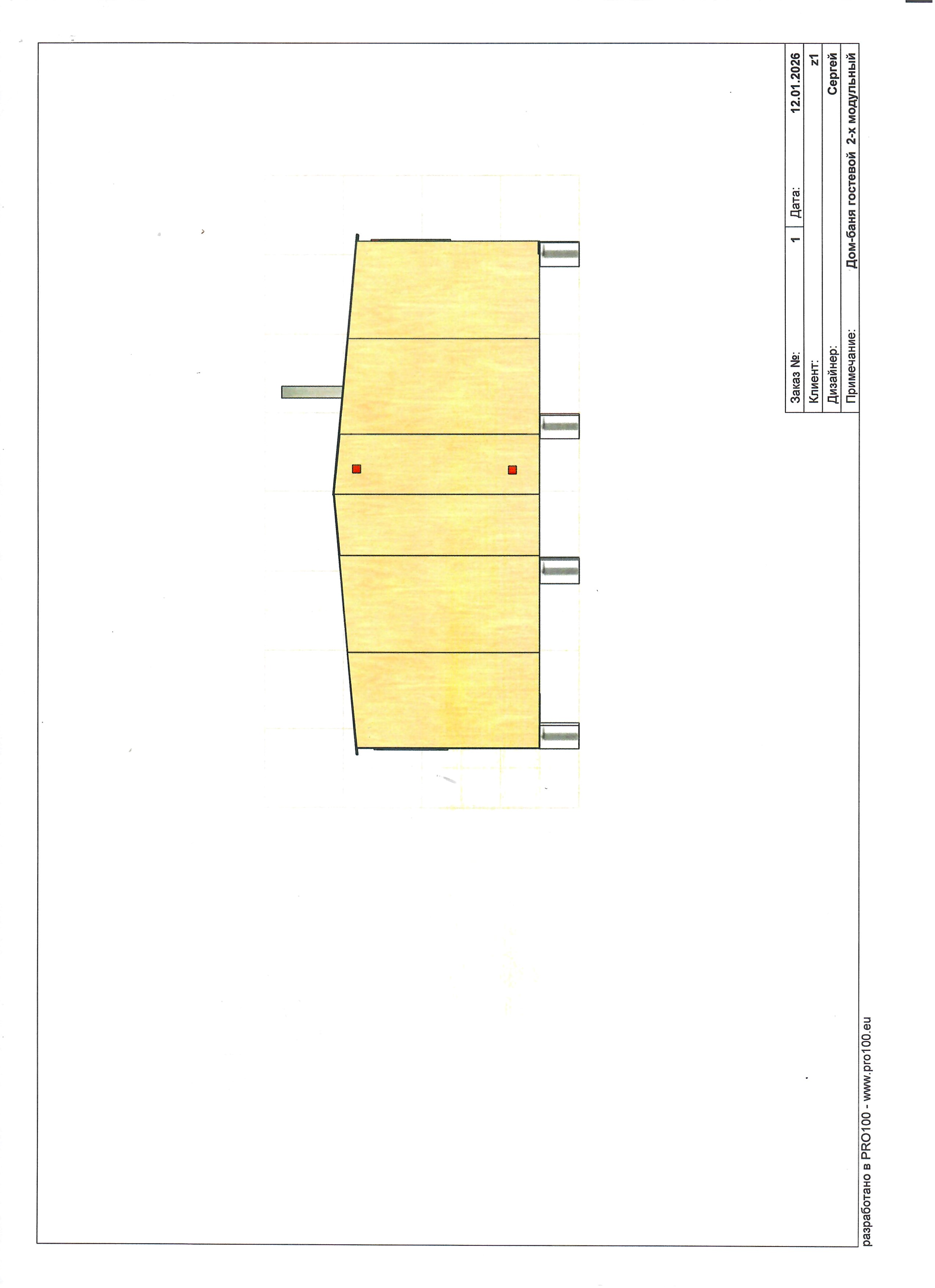 Двух модульный дом гостевой, баня - фото 6
